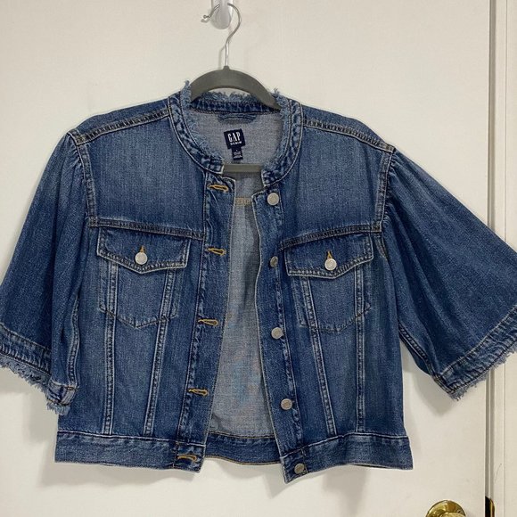 Gap Cropped Jean Jacket - Picture 1 of 6